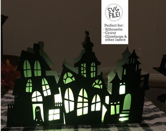 Download 3d Svg Haunted House Etsy