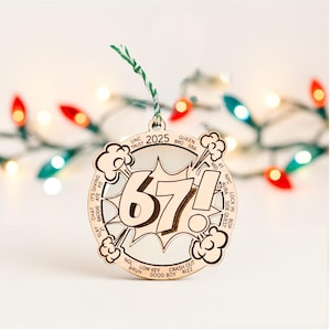 2025 6 7 Slang Ornament SVG, plik do cięcia laserowego, nacięcie i wycięcie ozdoby świątecznej, cyfrowe pobranie dla Glowforge