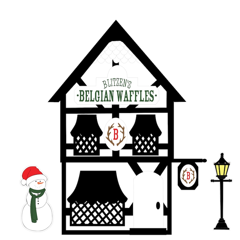 Download Village Waffle House SVG Christmas Village Cut File Laser ...