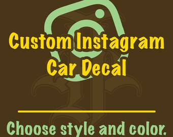 Custom Instagram Account Car Decal