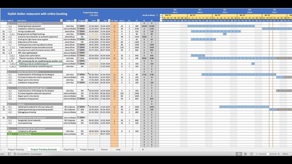 Advanced Excel Gantt Chart Template: Streamline Project Management ...