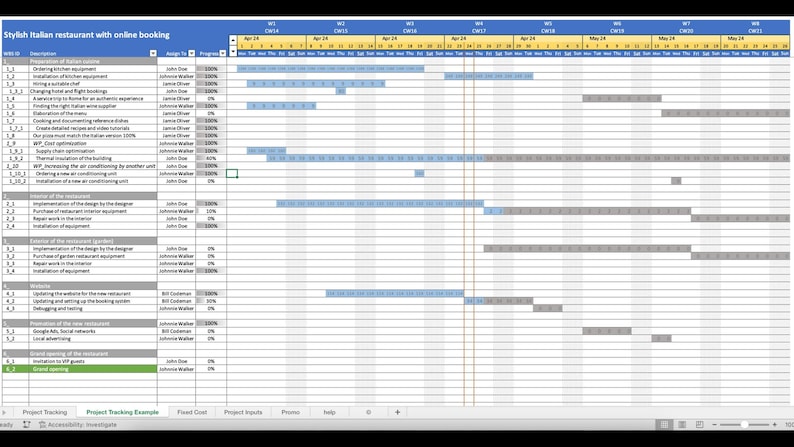 Advanced Excel Gantt Chart Template: Streamline Project Management ...