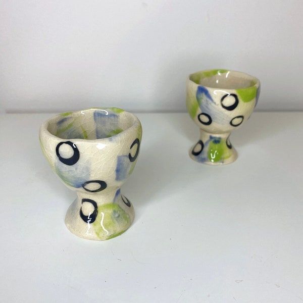 Ceramic, handmade egg cups, ceramiczne kieliszki na jajka, rękodzieło