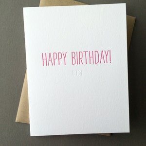 Hidden Message: Happy Birthday Bitch Letterpress Card image 1