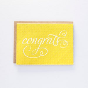 Congrats Pinstripe Letterpress Card image 1