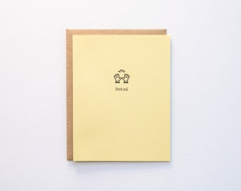 Emoji Letterpress Card - Thanks