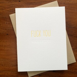 Hidden Message: Fuck You Letterpress Card image 3