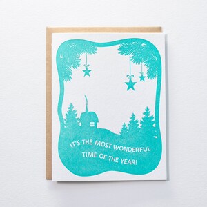 Papier découpé au plus beau moment de l'année - Carte typographique