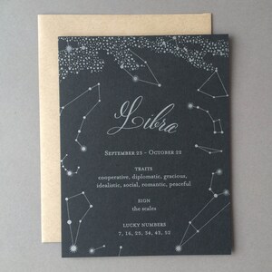 Carte d'anniversaire zodiaque - Balance - Letterpress Pop Up