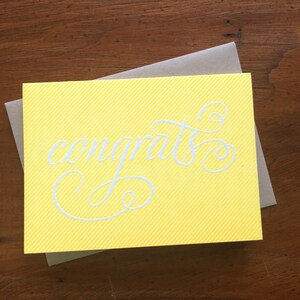 Congrats Pinstripe Letterpress Card image 2