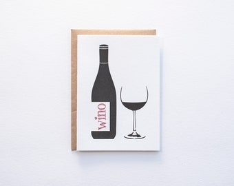 Wino - Humor Letterpress Card