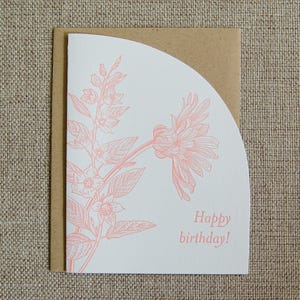 Alles Gute zum Geburtstag, Bogen diecut Letterpress Karte