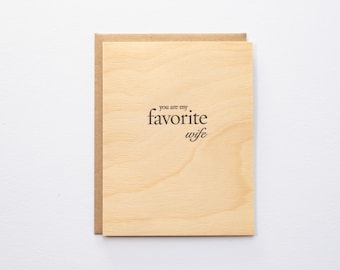 You Are My Favorite Wife - Letterpress Card