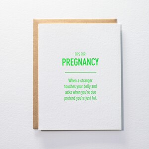 Schwangerschaftstipps: Stranger - Letterpress Karte