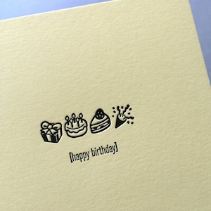 Joyeux anniversaire - Emojicards - Carte typographique