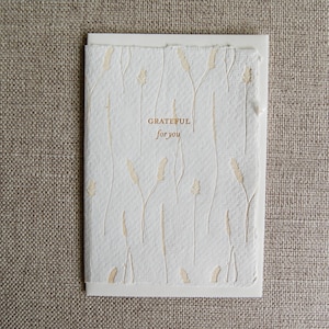 Carte typographique en papier faite main Grateful For You