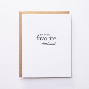 Jij bent mijn favoriete echtgenoot - boekdrukkaart