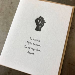Resist - Carte typographique inspirante