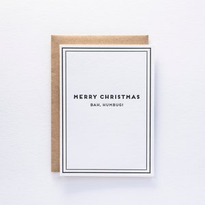 Merry Christmas, bah humbug - Cards for Dudes - Letterpress