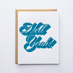 HellYea - Drop Shadow - Letterpress Karte