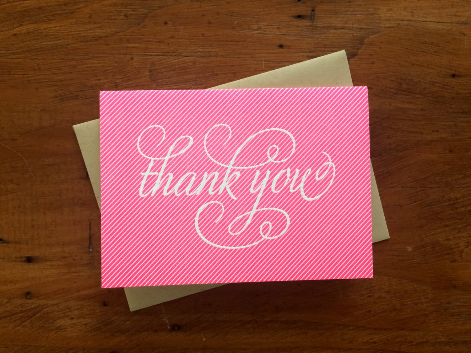 Leslie Store Thank You, Blue Pinstripe Note Set