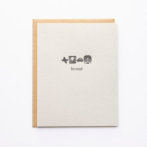 Bon Voyage - Emojicards - Letterpress Card