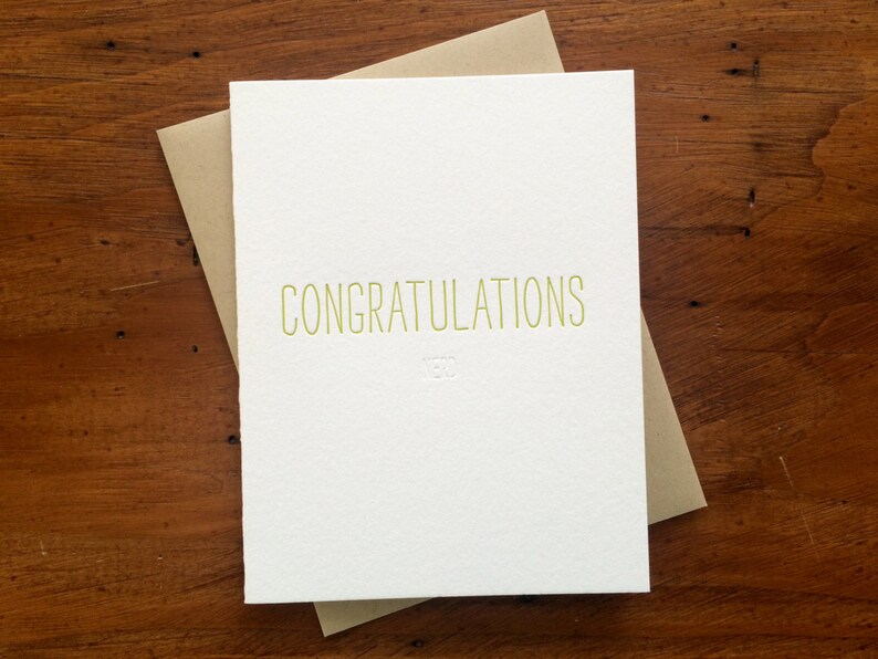 Hidden Message: Congrats Nerd Letterpress Card image 3