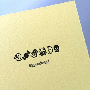 Happy Halloween - Emojikarten - Letterpress Karte