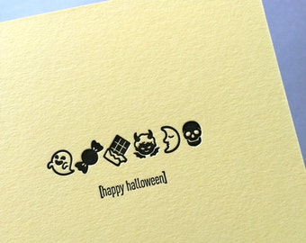 Happy Halloween - Emojicards - Letterpress Card