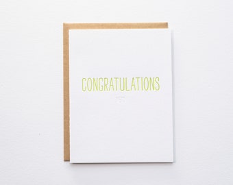 Hidden Message: Congrats Nerd - Letterpress Card