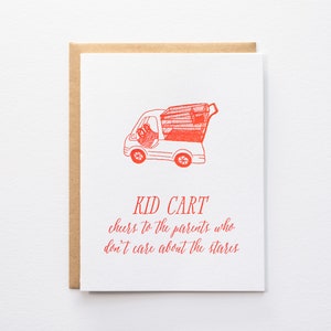 Ein Prost auf die Eltern (Kinderwagen) - Letterpress Karte