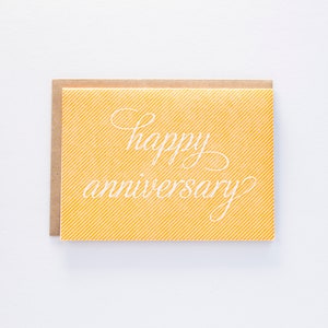Anniversaire à rayures fines - Carte typographique
