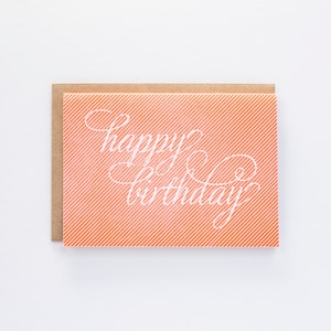 Fines rayures d'anniversaire - Carte typographique