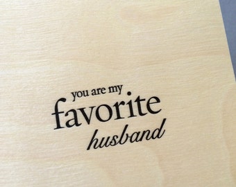 You Are My Favorite Husband - Letterpress Card
