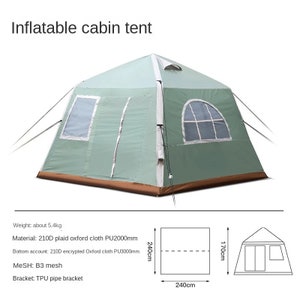 Inflatable Tent for Camping Equipment Outdoor Gadget Roof Top Tent Pop up Tent Luxury Party Waterproof Light Weight Oxford Cloth