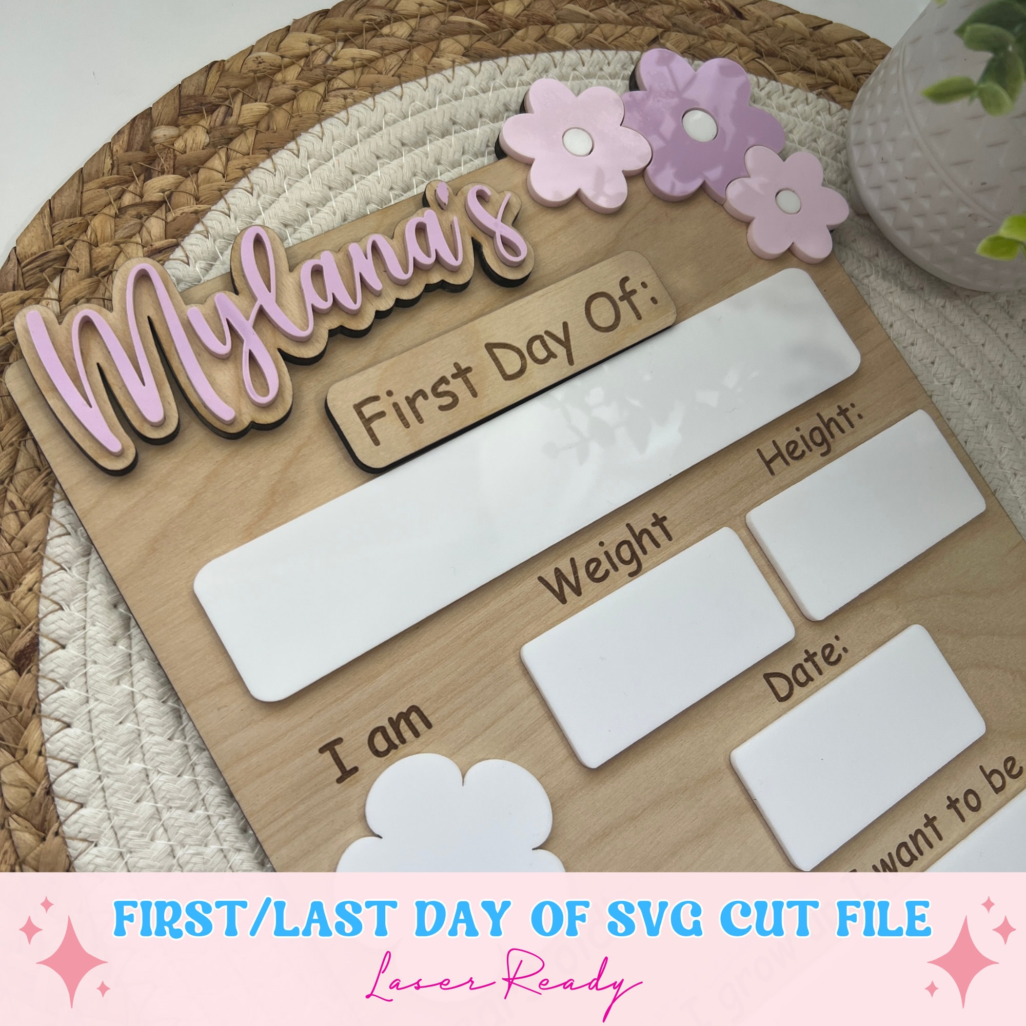 First Day of School Sign Svg Last Day of School Laser File Back to ...