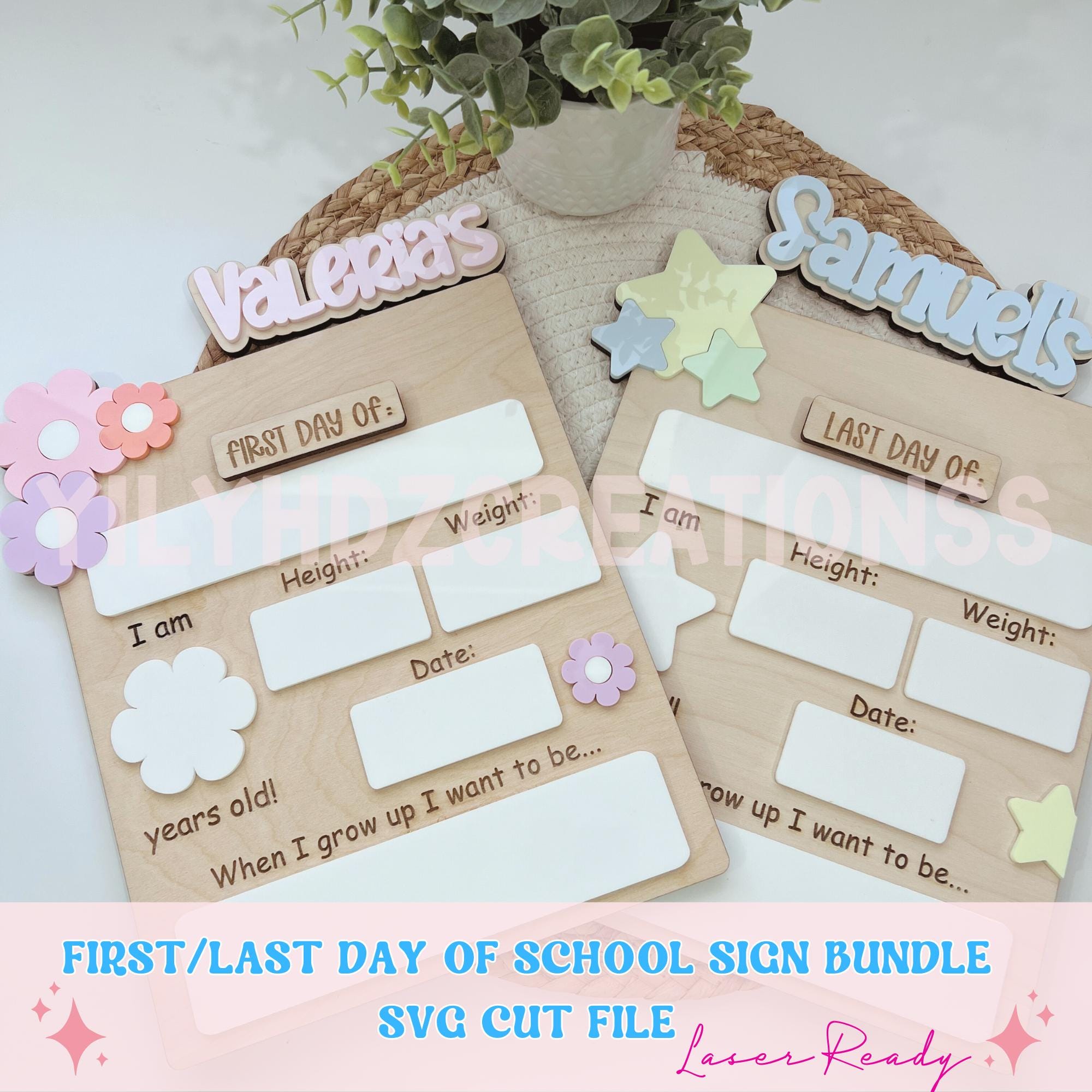 First Day of School Sign Bundle Svg, Back to School Cut File, First Day ...