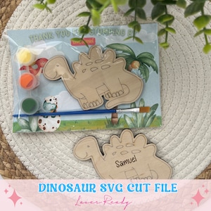 Dinosaur enkele lijn scoren uitgesneden Svg laserbestand voor de zomer dinosaurus uitgesneden bestand voor partij gunst Laser Cut Outs bestanden Glowforge-bestanden