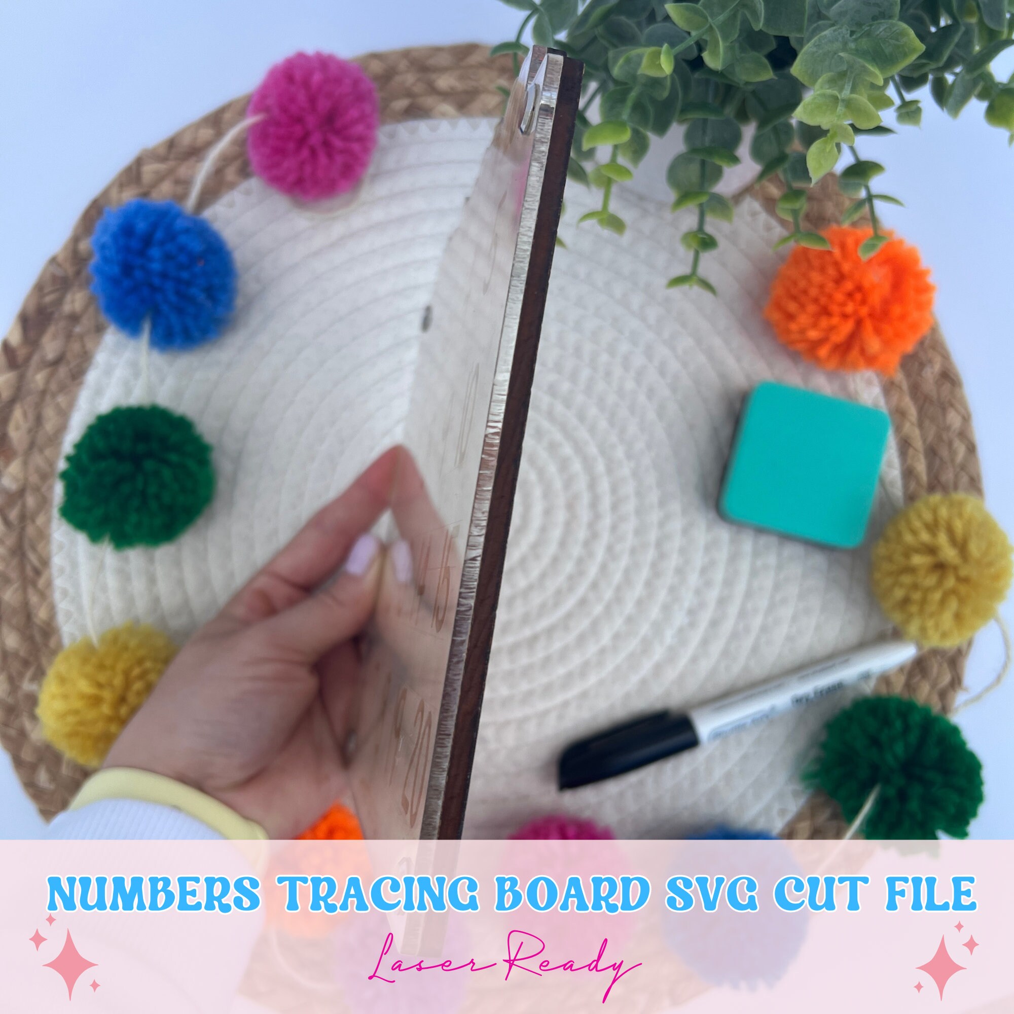 Number & Letter Tracing Board Svg, Montessori Materials Svg, Number ...