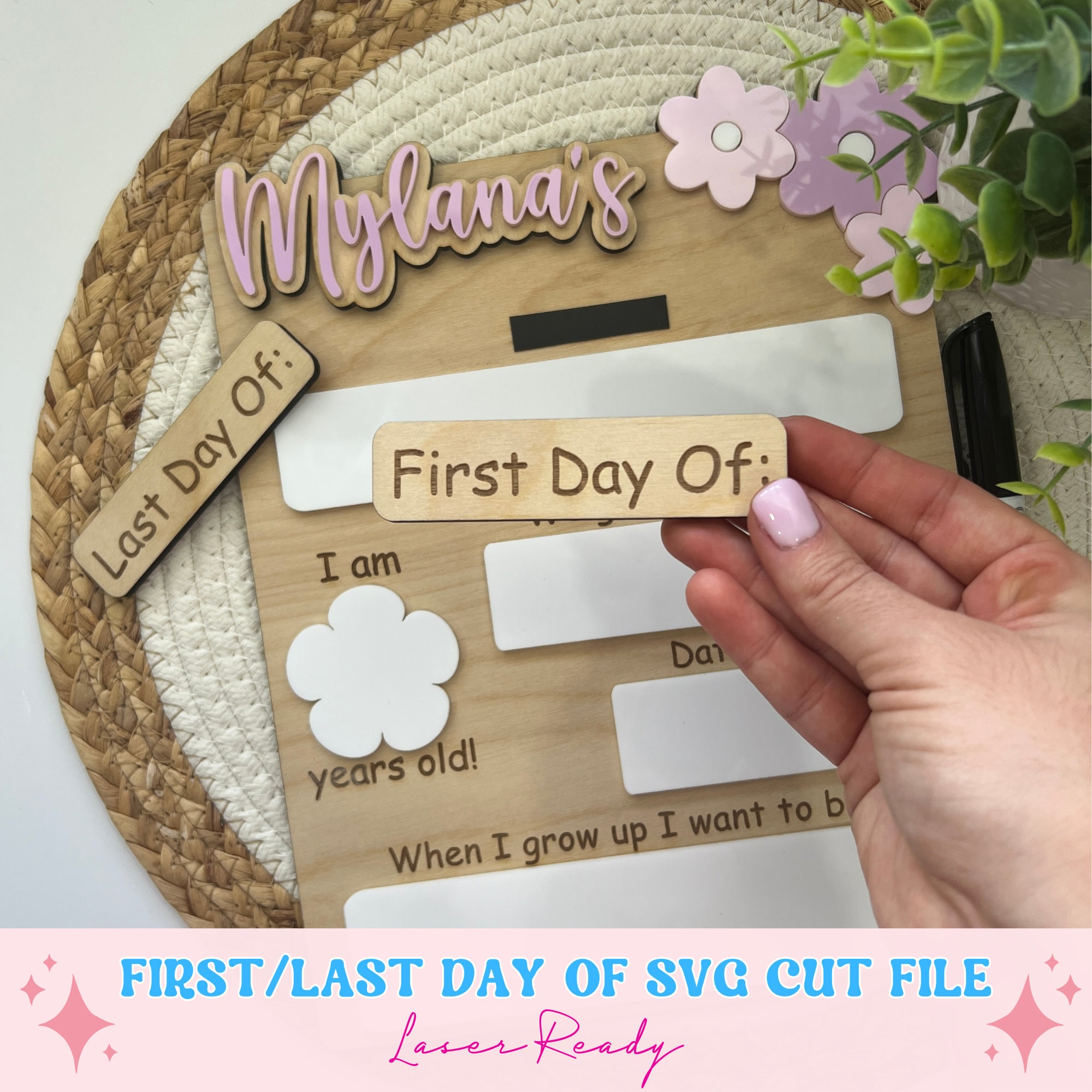 First Day of School Sign Svg Last Day of School Laser File Back to ...