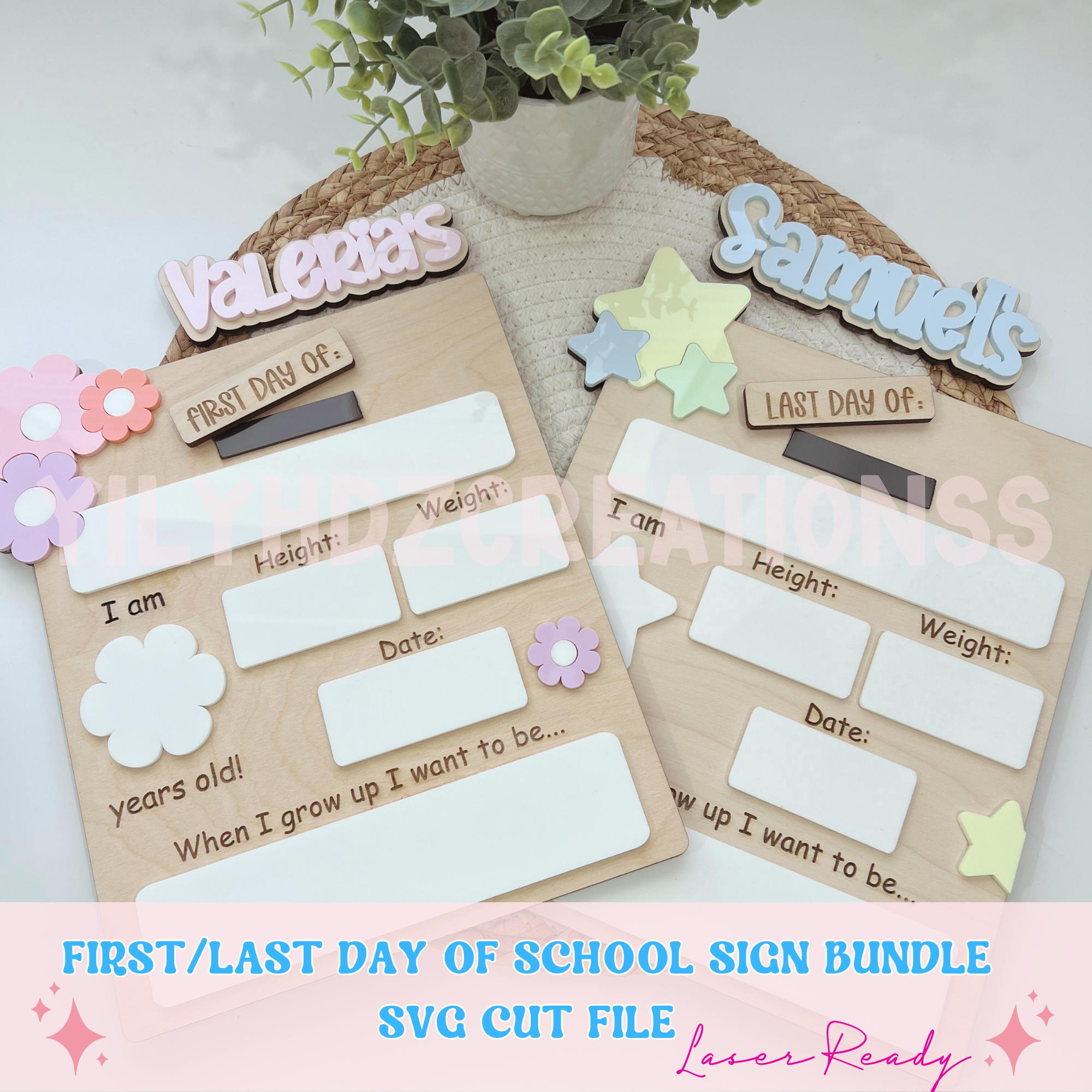 First Day of School Sign Bundle Svg, Back to School Cut File, First Day ...