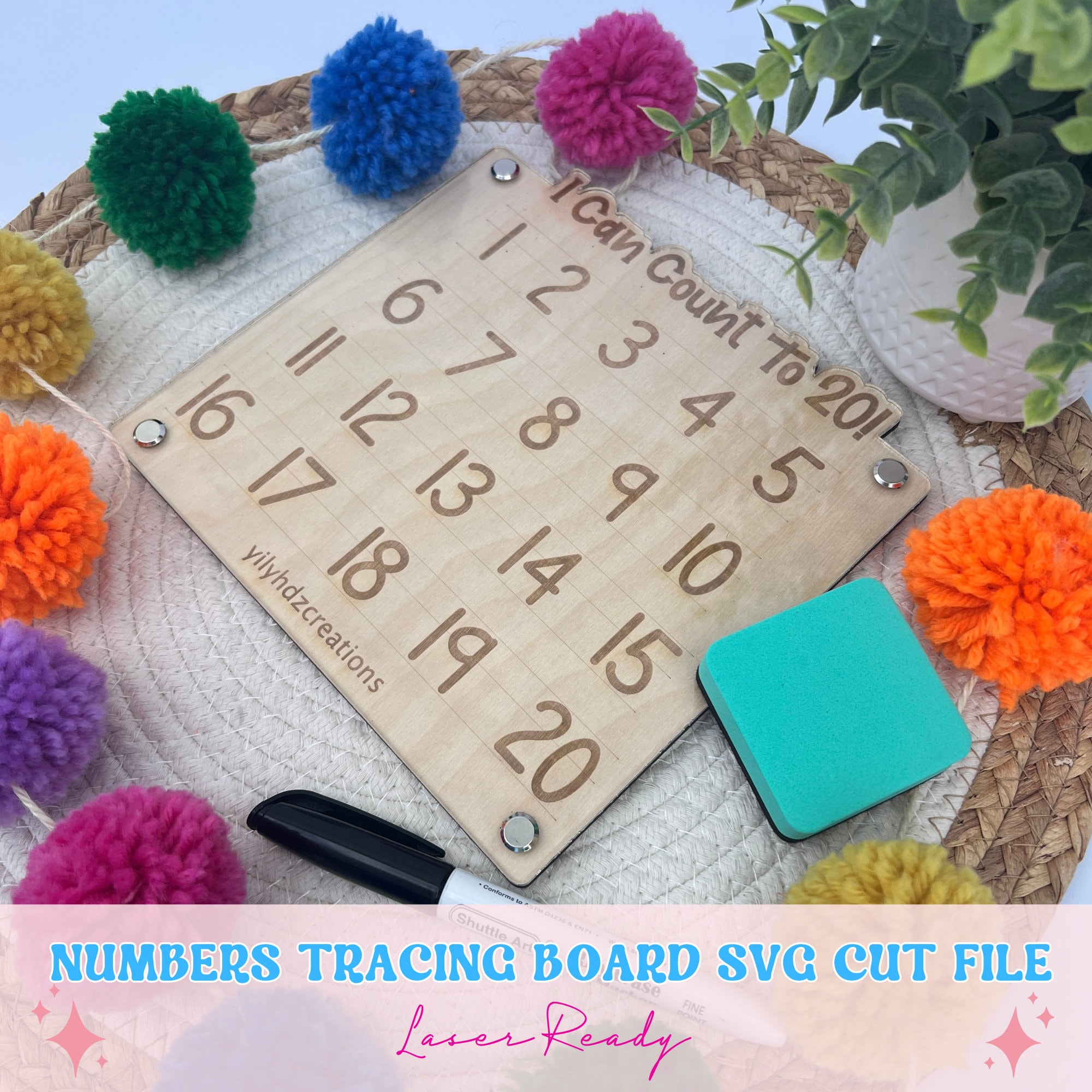 Number & Letter Tracing Board Svg, Montessori Materials Svg, Number ...