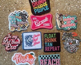 Summer Cowgirl Funny Western Iron On Trucker Hat Patches