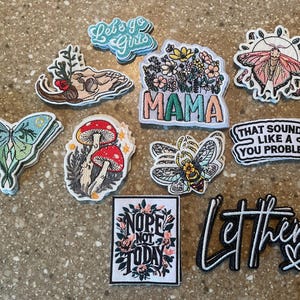 Nature Mama Cowgirl Funny Western Iron On Trucker Hat Patches