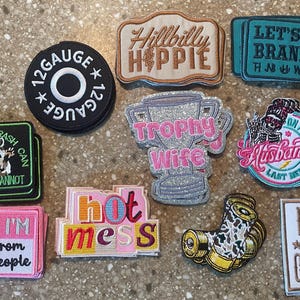 Hillbilly Wife Summer Cowgirl Funny Western Iron On Trucker Hat Patches