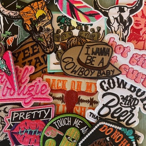 Western Cowgirl *Mystery Bundle* 20 Iron On Trucker Hat Patches