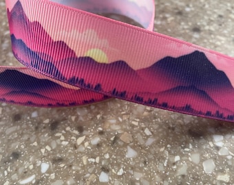 Mountain Sunrise 7/8 Gross Grain Ribbon
