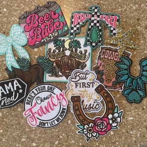Cowgirl Fancy Western Iron On Trucker Hat Patches