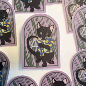 Meowsic Cats: Twyla Triangle Vinyl Sticker