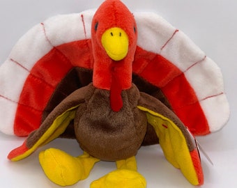 Rare Gobbles Beanie Baby, Vintage, multiple Errors, Collectible.